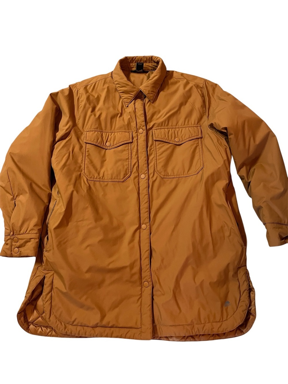 Ox Gear Lightly Quilted Button-Front Coat Jacket in Rust. LARGE. Spring / fall